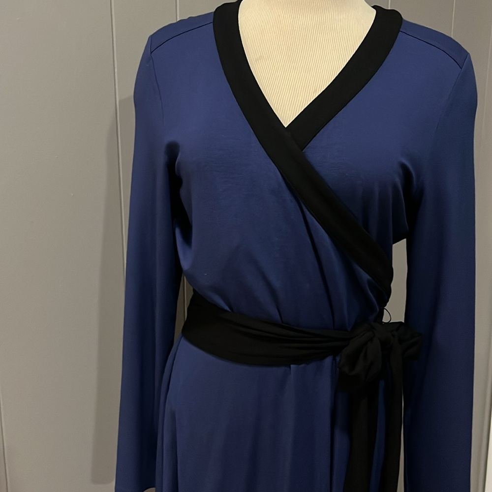 0857.  Talbots long sleeve vneck knit dress - Picture 2 of 2